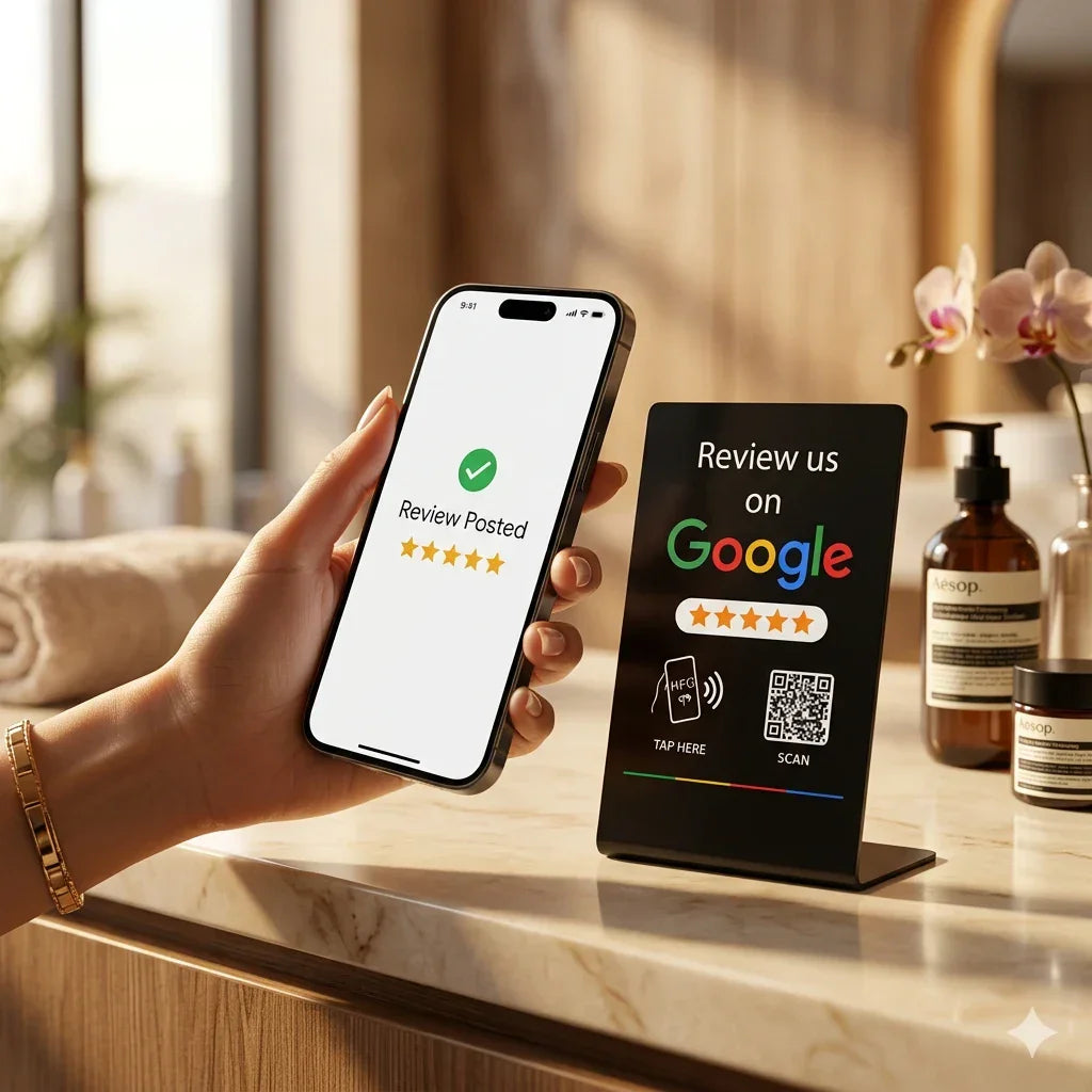 Google Review Stand NFC + QR Tap Sign Review Stands