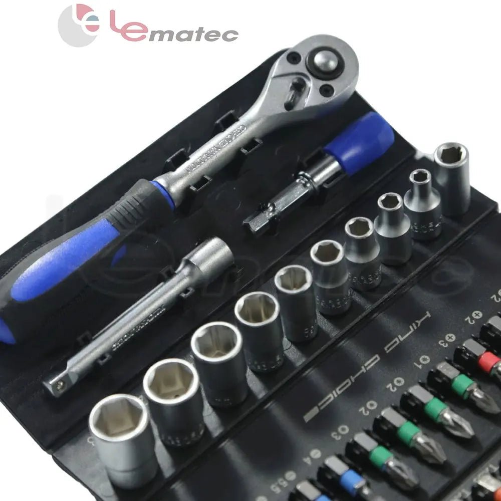 LE - RF237 37PCS 1/4" Drive Socket & Bit Set – Complete Kit - Veteran Powered