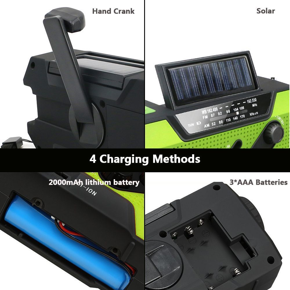 Multifunctional Solar Rechargeable Emergency Light Radio - Veteran Powered