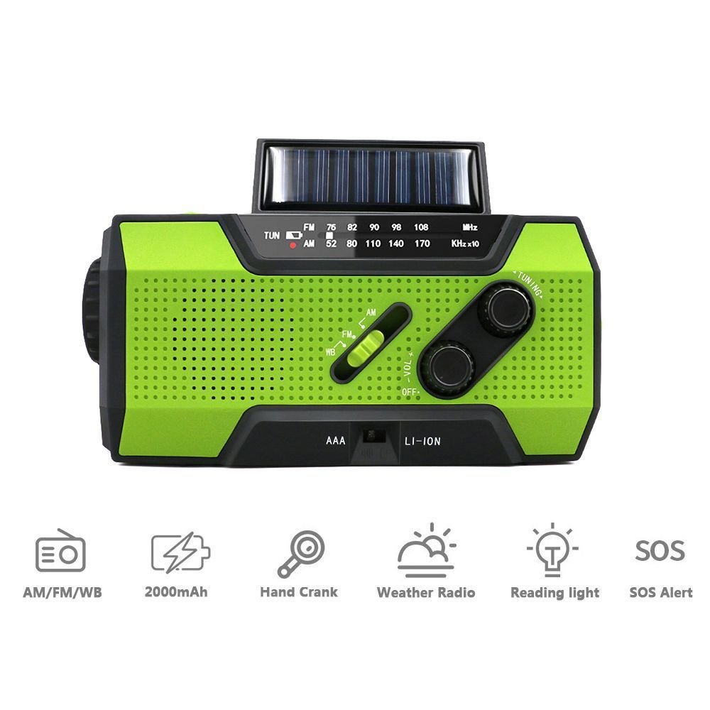 Multifunctional Solar Rechargeable Emergency Light Radio - Veteran Powered