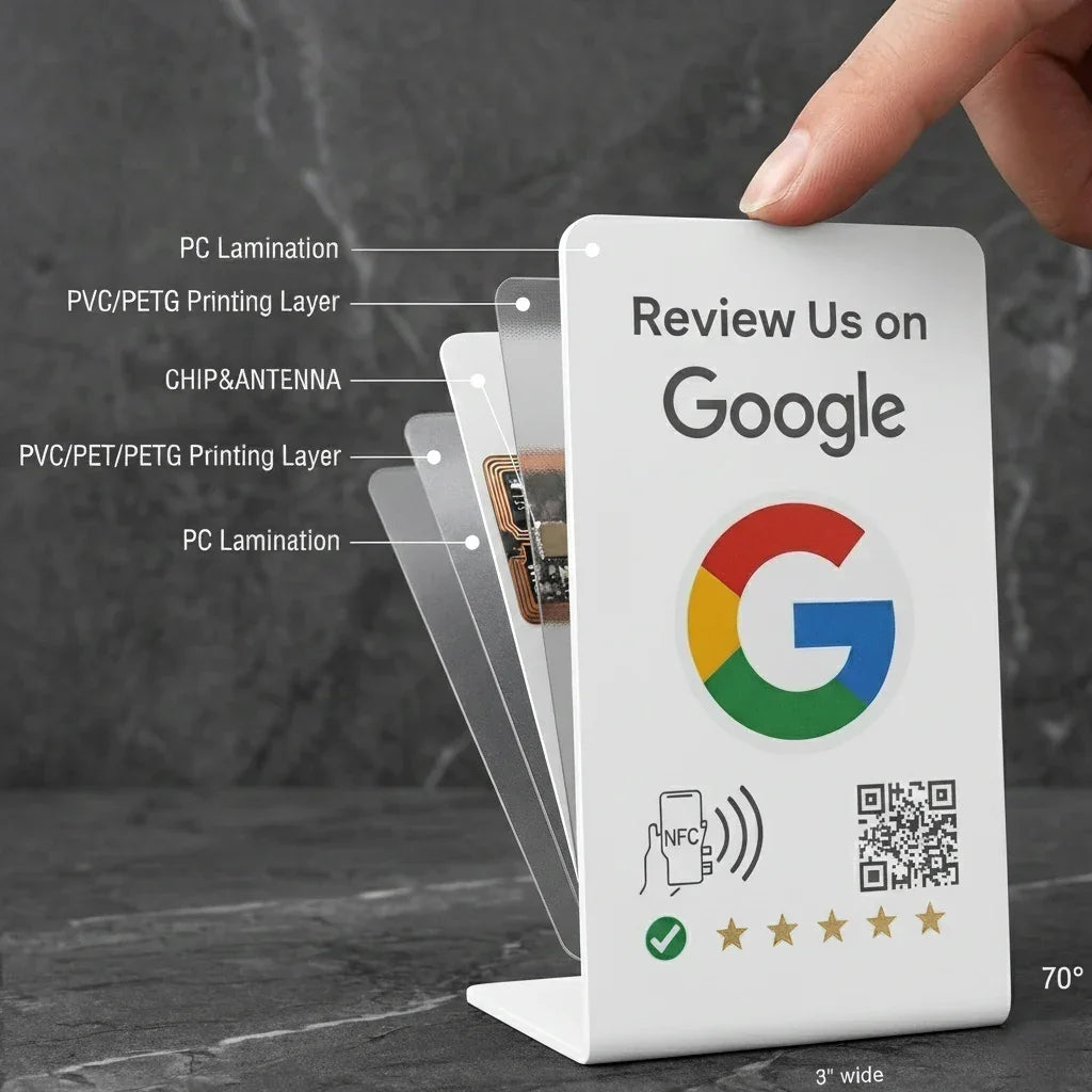 Google Review Stand NFC + QR Tap Sign Review Stands
