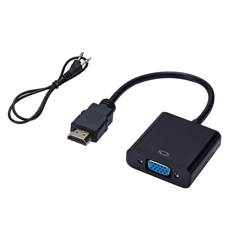 HD 1080P HDMI Compatible To VGA Adapter Converter Cable Gold-Plated HDMI to VGA Adapter For Laptop TV To Projector Display HDTV
